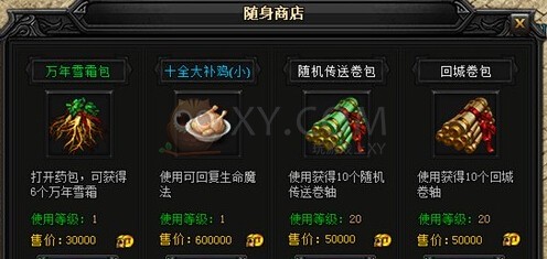 蓝月传奇背包