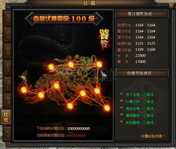 传奇盛世伏魔等级